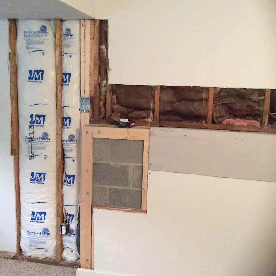 Wall insulation replacement during Contents Cleaning & Restoration in Bailey's Crossroads